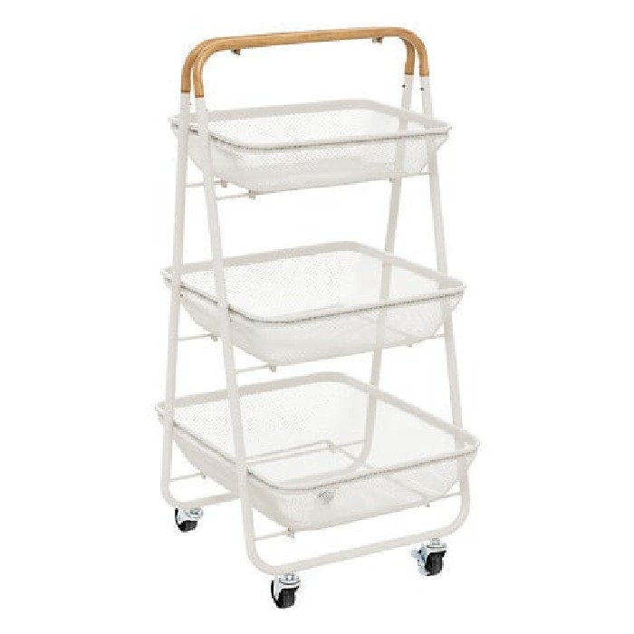 kitchenware/racks-holders-trollies/5five-3-tiers-argile-metal-with-wood-trolley-mayaj