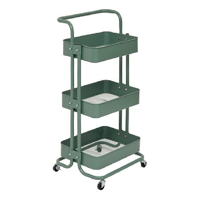 kitchenware/racks-holders-trollies/5five-3-tier-trolley-green-colour-edit