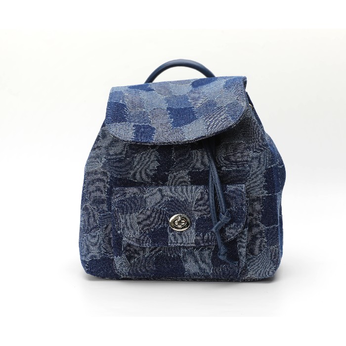 household-goods/clothes-shoes-accessories/mumuso-splicing-denim-backpack-dark-blue