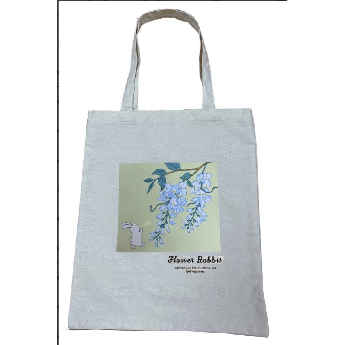household-goods/shopping-trolleys-bags/mumuso-canvas-tote-bag-rabbit-blue-flower