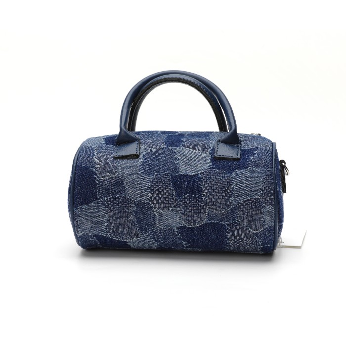 household-goods/clothes-shoes-accessories/mumuso-cylindrical-denim-crossbody-handbag-dark-blue