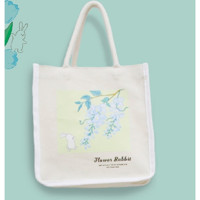 household-goods/shopping-trolleys-bags/mumuso-tote-bag-rabbit-blue-flower