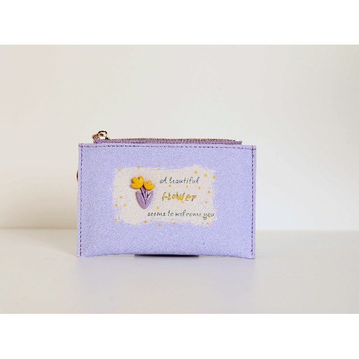 household-goods/clothes-shoes-accessories/mumuso-3d-flower-pattern-card-bag-with-keychain-purple