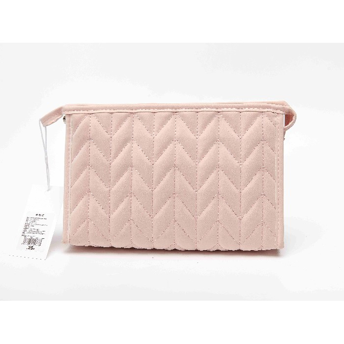 household-goods/clothes-shoes-accessories/mumuso-herringbone-trapezoid-cosmetic-bag-pink