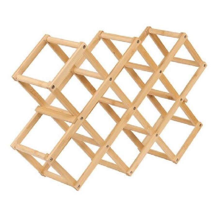 kitchenware/racks-holders-trollies/5five-folding-bamboo-bottle-rack-10-bottles