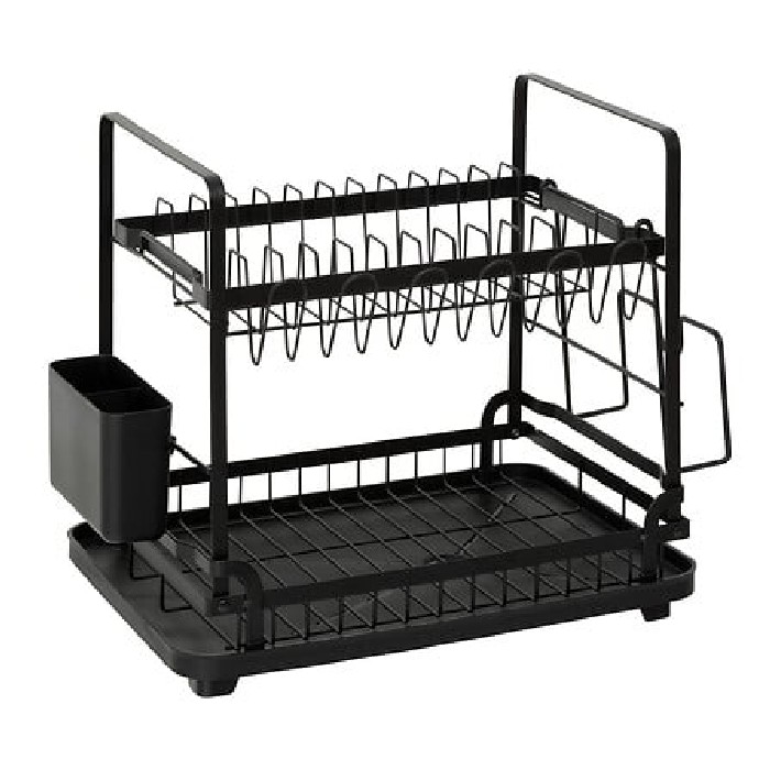 kitchenware/dish-drainers-accessories/5five-2-tier-dish-drainer-black-edition