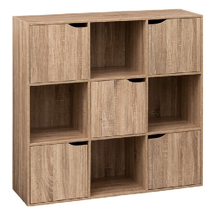 living/shelving-systems/5five-natural-mix-shelf-unit-with-9-compartments-and-door