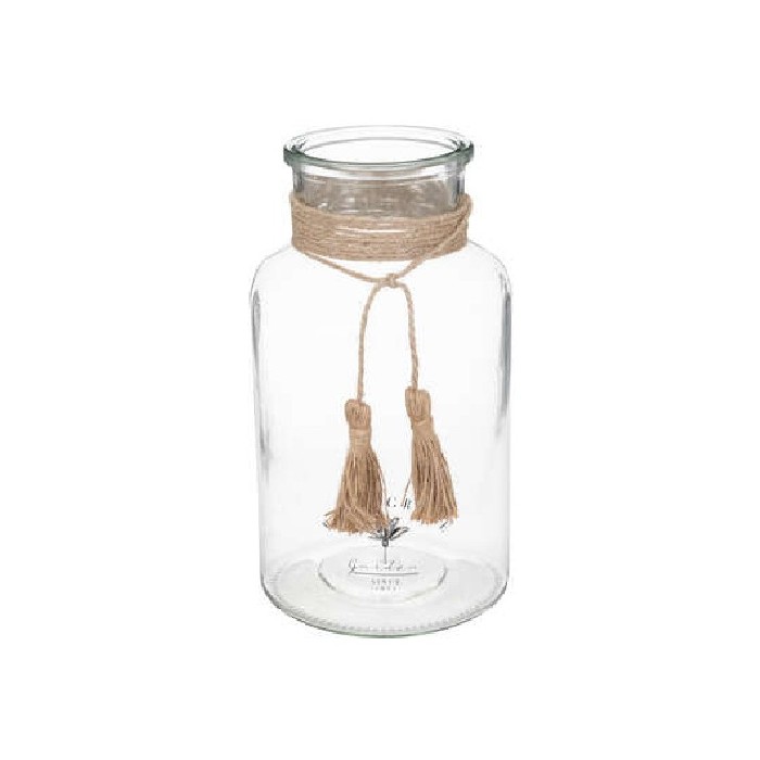 home-decor/vases/atmosphera-glass-and-jute-vase-bota-h25cm