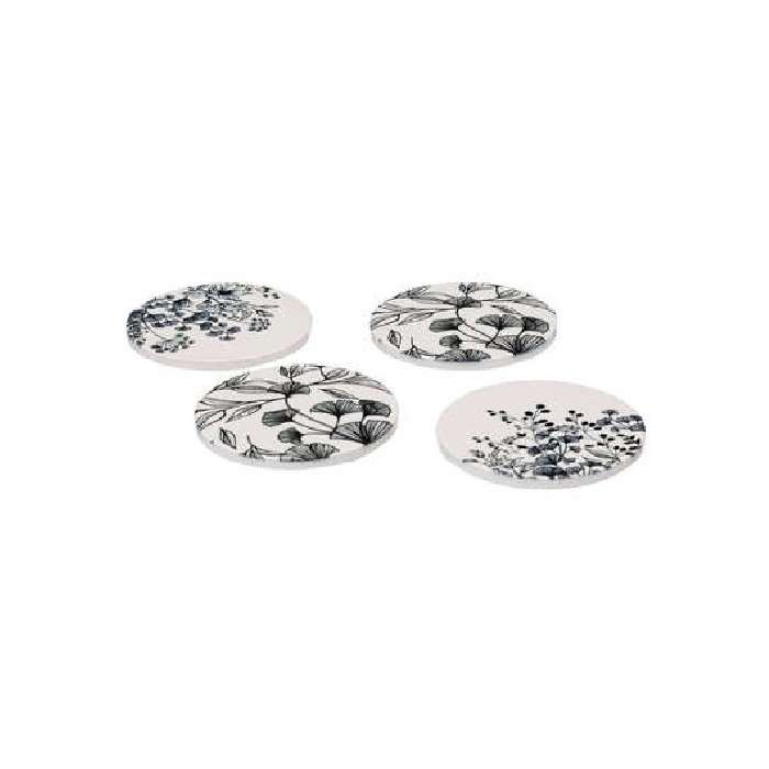 tableware/placemats-coasters-trivets/sg-secret-de-gourmet-coaster-x4-white-floral-d10cm