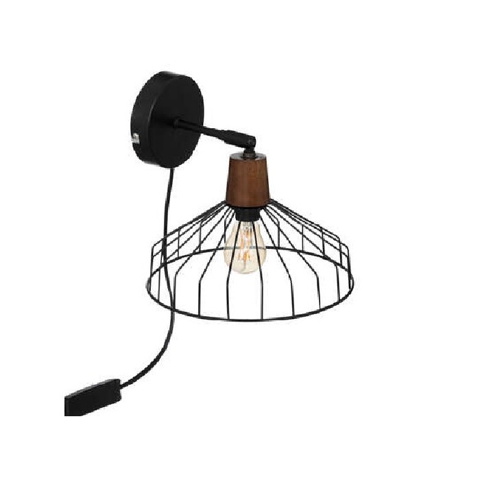lighting/wall-lamps/atmosphera-caf-black-metal-wall-lght-d23cm