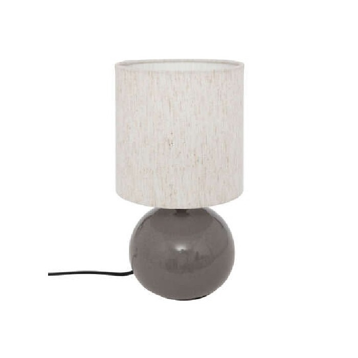 lighting/table-lamps/atmosphera-gaia-grey-glazed-ball-lamp-h28cm