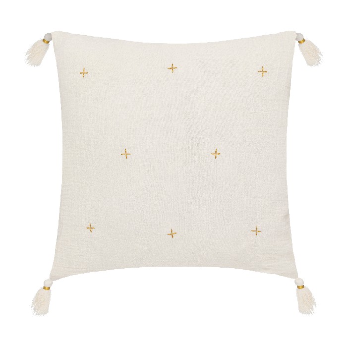 home-textiles/cushions-cushion-covers/atmosphera-cushion-gauze-embr-gold-ivory-40cm-x-40cm