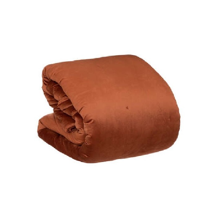 home-textiles/bedspreads-duvets-quilts/atmosphera-bedspread-velvet-jil-terracotta-240cm-x-260cm