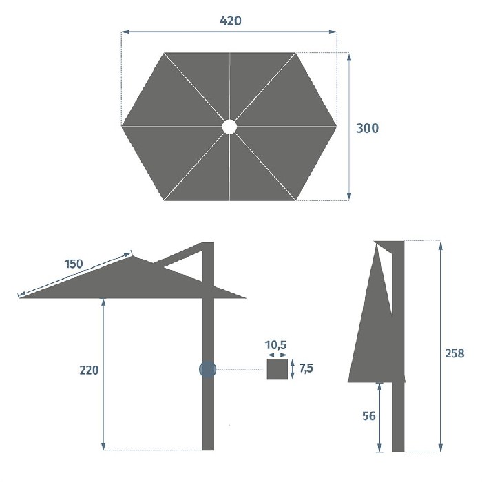 outdoor/umbrellas-bases/hespéride-tikeo-platinum-offset-polyester-tilting-parasol-42-x-3-m
