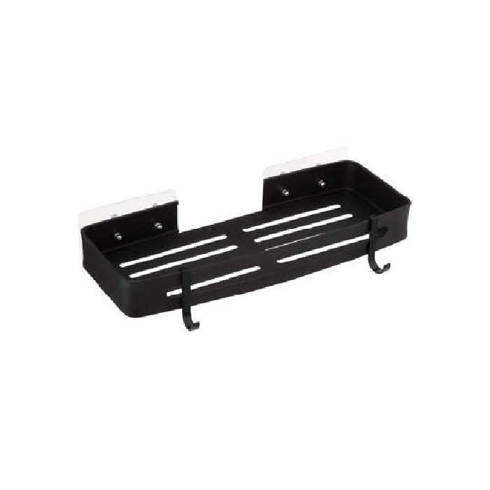 bathrooms/bathroom-storage-shelving/5five-black-aluminium-shelf-with-sticker