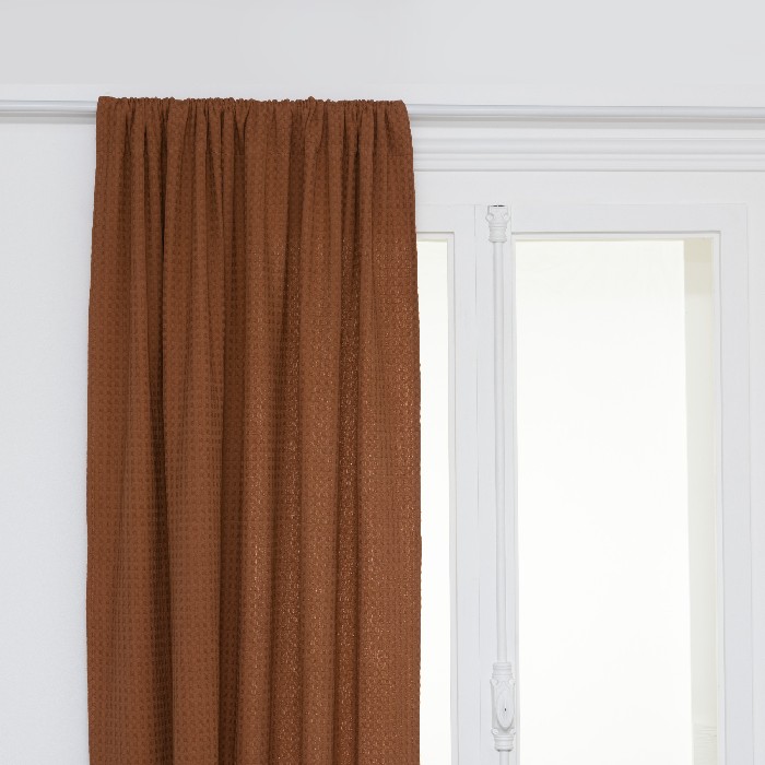home-textiles/curtains-blinds/atmosphera-curtain-waffle-widdy-terracotta-130cm-x-260cm