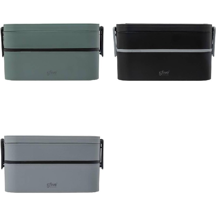 kitchenware/food-storage/5five-lunch-box-green-plastic-3-assorted-colours