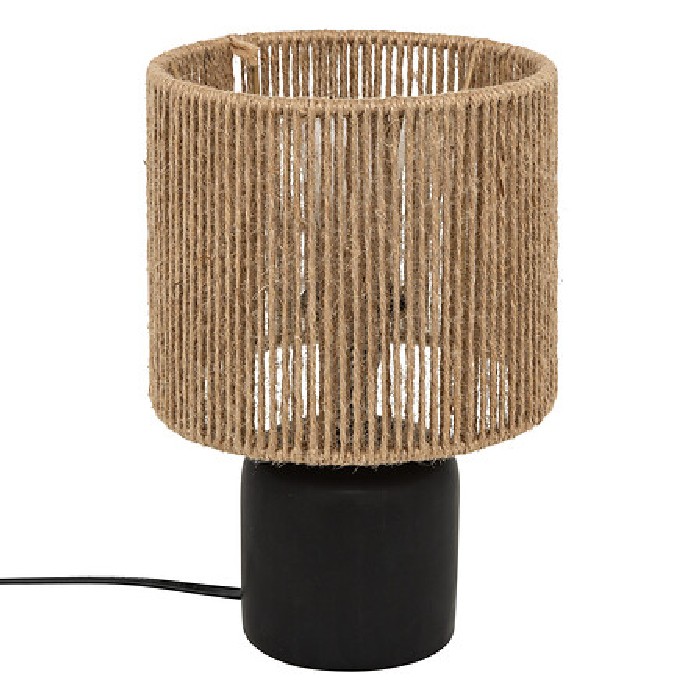 lighting/table-lamps/atmosphera-koby-natural-black-cylinder-lamp-height-24cm
