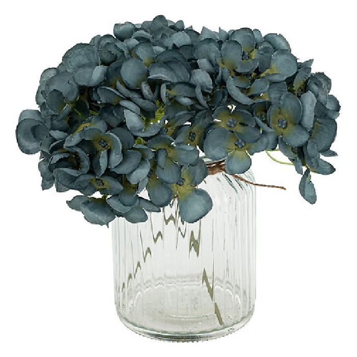 home-decor/vases/atmosphera-glass-vase-with-hydrangea-dean-h24cm