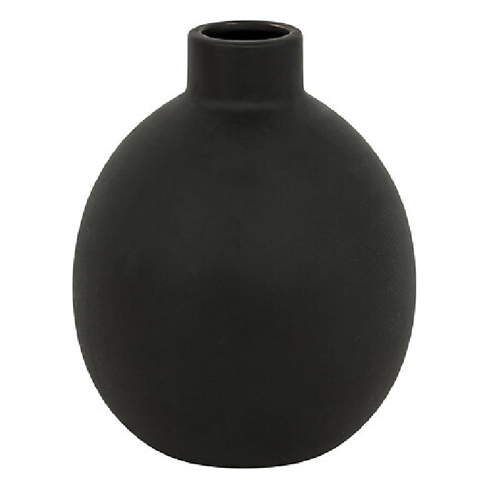 home-decor/vases/atmosphera-black-ceramic-vase-rily-h18cm