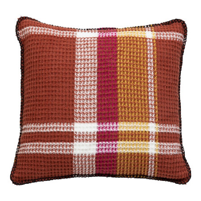 home-textiles/cushions-cushion-covers/atmosphera-cushion-waffle-tartan-owen-45cm-x-45cm