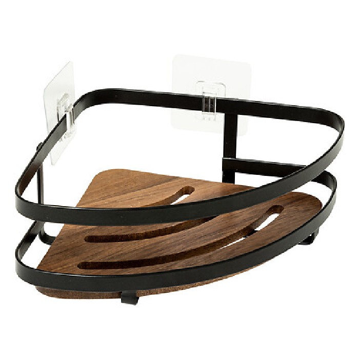 bathrooms/shower-curtains-rails-accessories/5five-sticker-angle-blackacia-shelf
