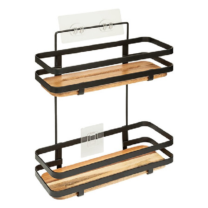 bathrooms/shower-curtains-rails-accessories/5five-2level-servitor-stick-blackacia