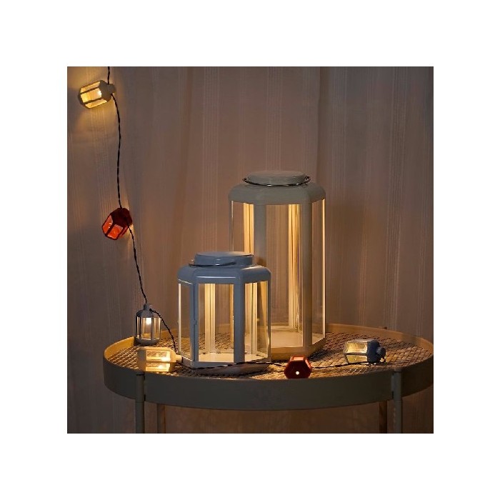 home-decor/candle-holders-lanterns/ikea-sommarlanke-decorative-table-light-led-lantern-outdoorbattery-operated-light-blue-17cm