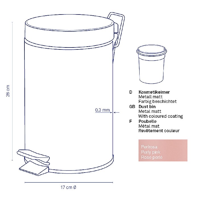 household-goods/bins-liners/kela-pedal-bin-rose