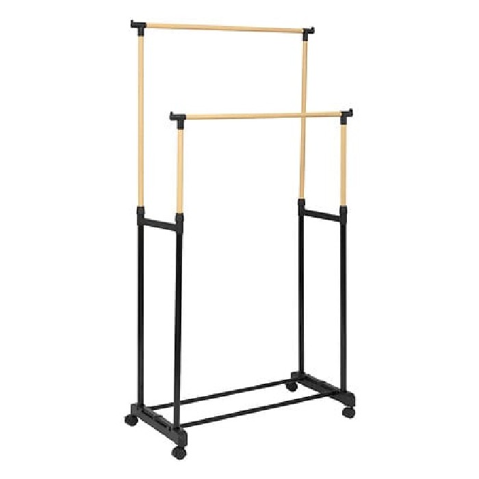 household-goods/garment-racks-wall-hooks/5five-garment-rack-double-metalplastic-woody