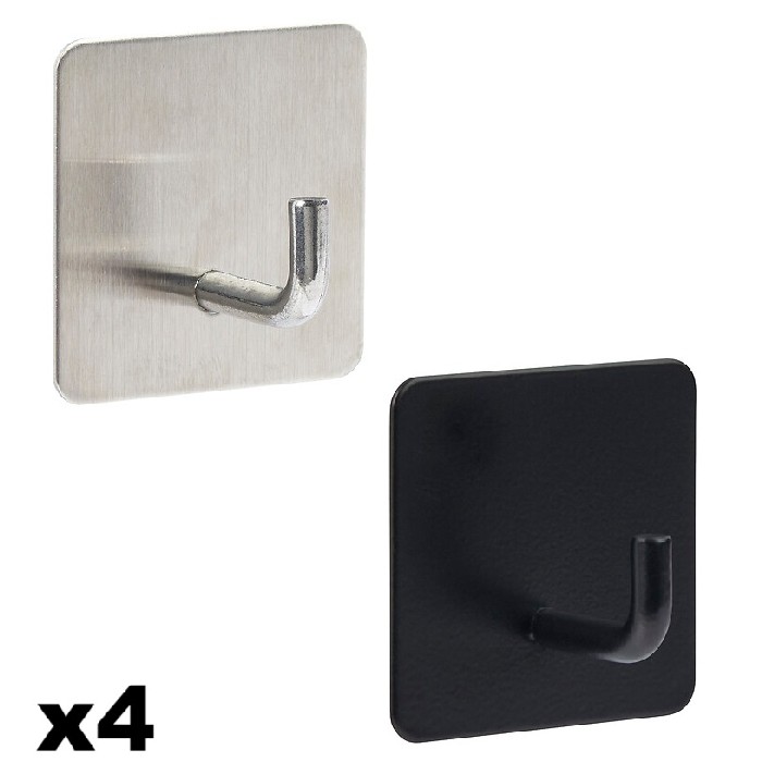 household-goods/garment-racks-wall-hooks/5five-stiky-adhesive-hooks-–-set-of-4-stainless-steel-2-assorted