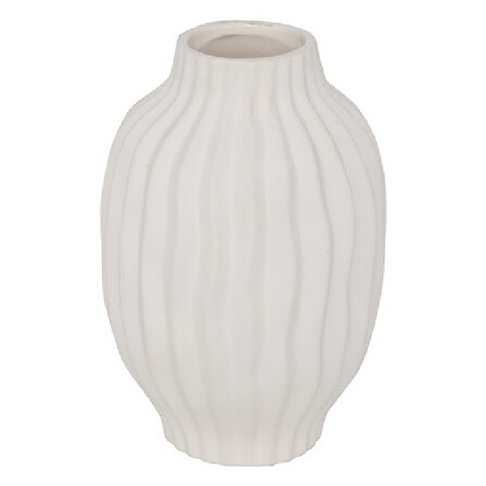 home-decor/vases/atmosphera-fernand-white-striated-vase-h22cm