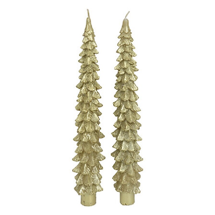 christmas/decorations/atmosphera-wooden-candle-holder-gold