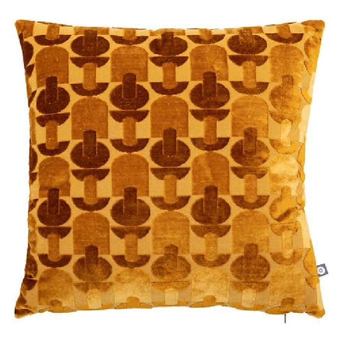 home-textiles/cushions-cushion-covers/atmosphera-velvet-jacquard-luna-cushion-ocher-40cm-x-40cm