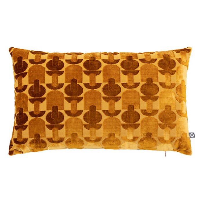 home-textiles/cushions-cushion-covers/atmosphera-luna-ocher-velvet-jacquard-cushion-30cm-x-50cm