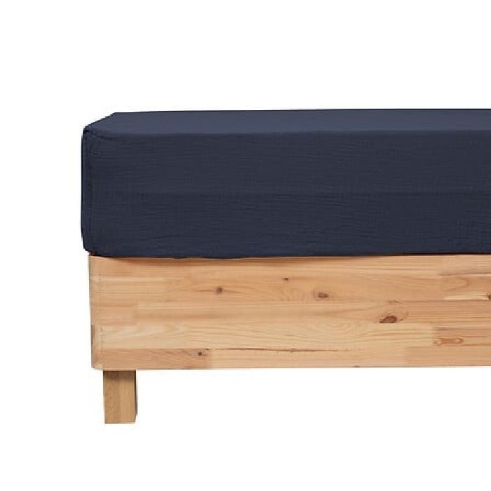 home-textiles/bed-sheets/atmosphera-fitted-sheet-gaze-blue-140cm-x-190cm