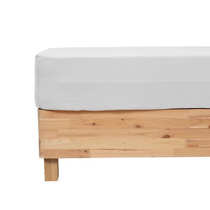 home-textiles/bed-sheets/atmosphera-fitted-sheet-gaze-white-140cm-x-190cm