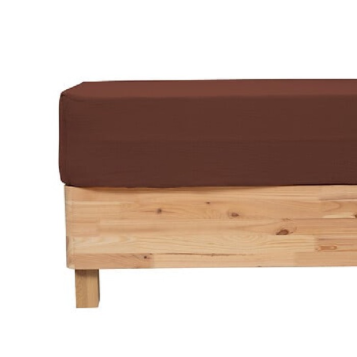 home-textiles/bed-sheets/atmosphera-fitted-sheet-gaze-brown-160cm-x-200cm