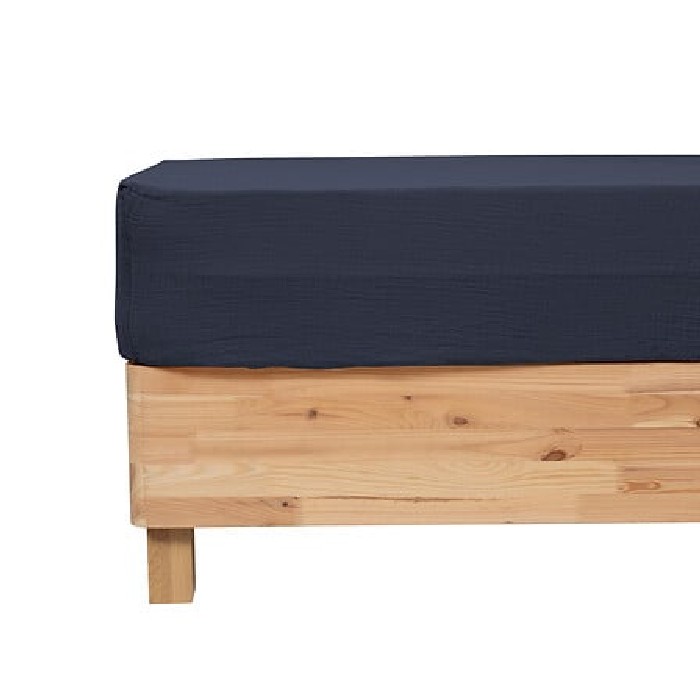 home-textiles/bed-sheets/atmosphera-fitted-sheet-gaze-blue-160cm-x-200cm
