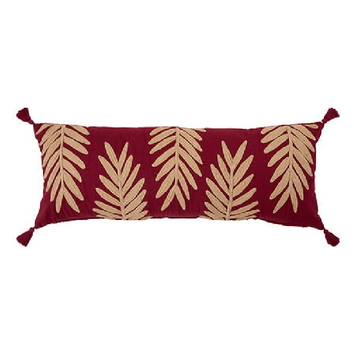 home-textiles/cushions-cushion-covers/atmosphera-cushion-embroidered-leaf-yuca-30cm-x-80cm