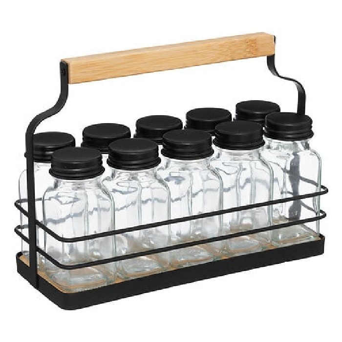 kitchenware/racks-holders-trollies/5five-spice-rack-set-of-10-metal-and-bamboo
