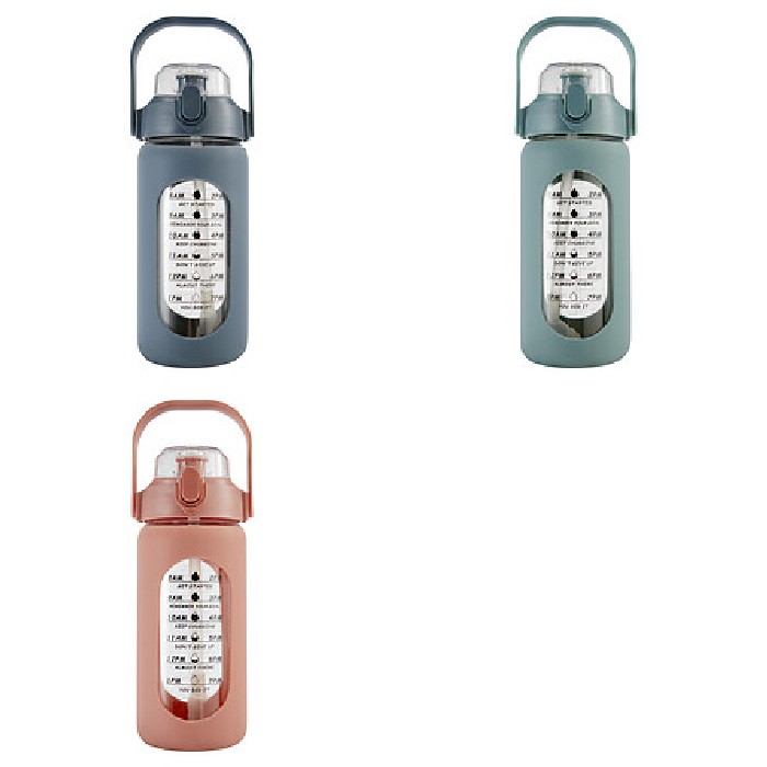 kitchenware/picnicware/5five-bottle-with-straw-glass-silicone-1l-3-assorted