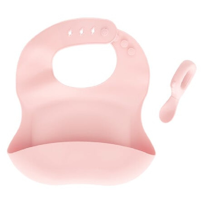 kids-and-stationery/kids-accessories-deco/atmosphera-silicone-bib-and-spoon-set-pink