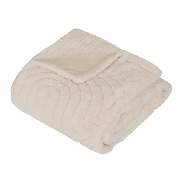 home-textiles/blankets-throws/atmosphera-arka-ivory-jacquard-faux-fur-throw-120cm-x-160cm