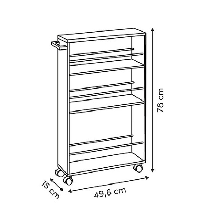 kitchenware/racks-holders-trollies/atmosphera-como-4-tier-trolley-h78cm