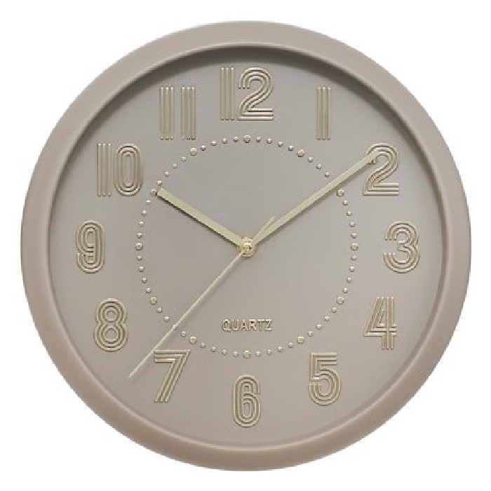 home-decor/clocks/atmosphera-alizee-taupe-plastic-clock-–-d30cm