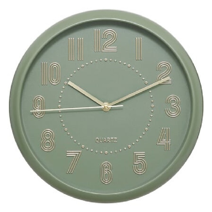 home-decor/clocks/atmosphera-alizee-green-plastic-clock-diameter-30cm