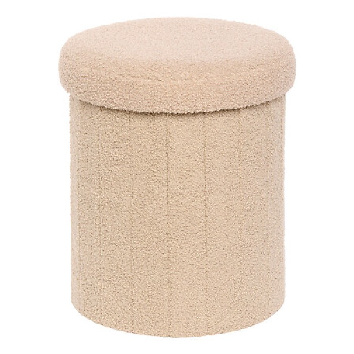 living/seating-accents/atmosphera-jaiko-beige-bouclé-folding-pouf