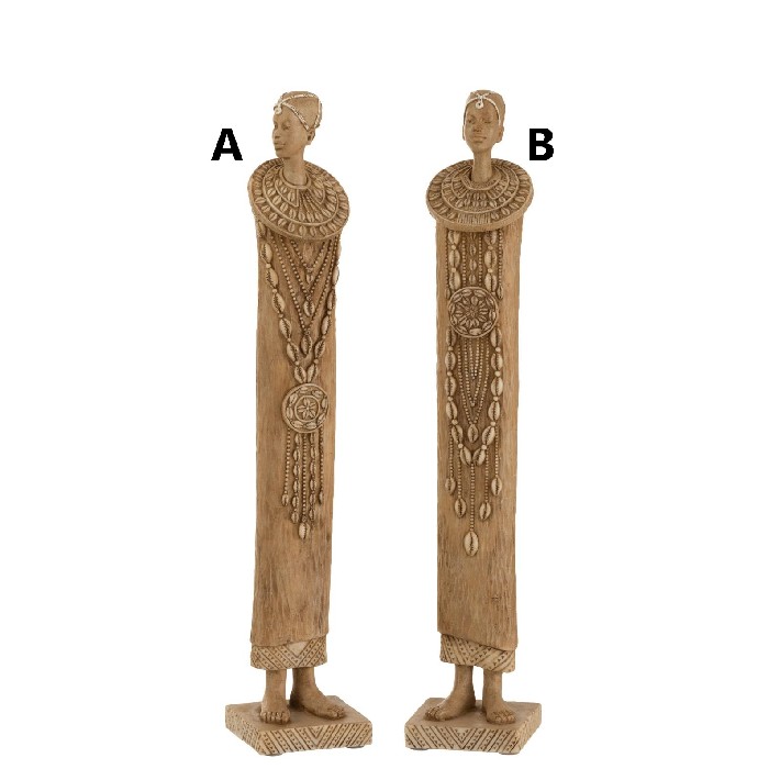 home-decor/decorative-ornaments/african-figure-polyresin-brown-2-assorted