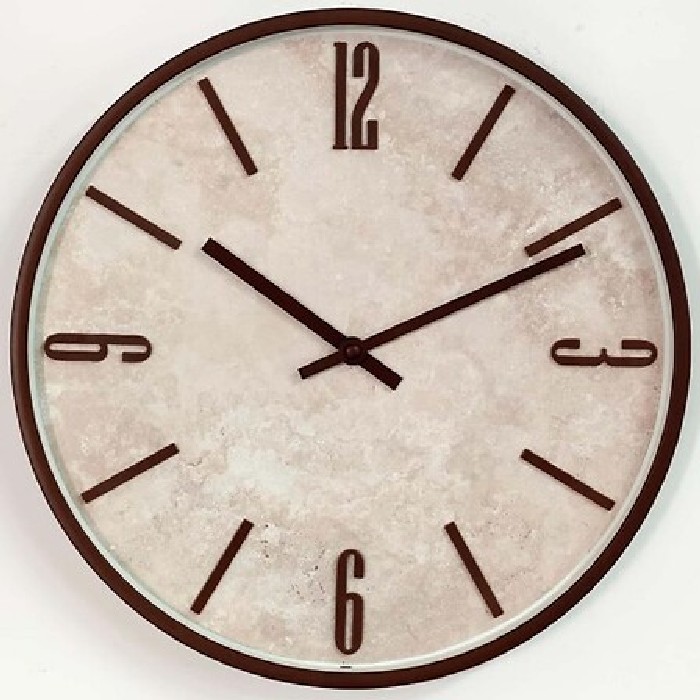 home-decor/clocks/atmosphera-plastic-clock-travertine-nella-diameter-29cm